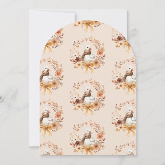 Silly Goose Fall Arch Baby shower Invitation (Dos)