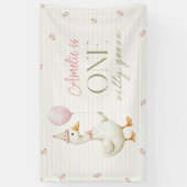 Silly Goose First Birthday  Spandoek (Verticaal)