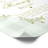 Silly Goose How big is her belly Sage Gingham Poster (Hoek)