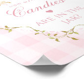 Silly Goose How many candies Pink Gingham Bow Poster (Hoek)