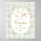 Silly Goose How many candies Sage Gender Neutral Poster (Voorkant)