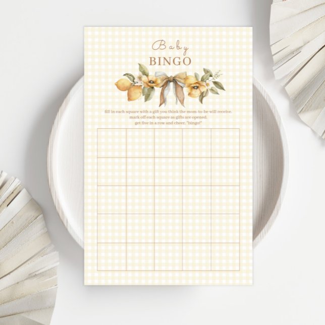 Silly Goose Lemon Baby Shower Bingo Game (Creator heeft geüpload)