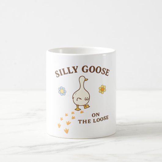 Silly Goose on the Loose – Cute Funny Goose Mug (Centre)