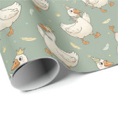 Silly Goose Party Parade – Funny Duck Patter Cadeaupapier (Rol Hoek)