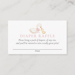 Silly Goose Pink Floral Diaper Raffle Card Informatiekaartje