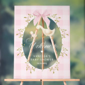 Silly Goose Pink Gingham Baby Shower Welcome (Neutre)
