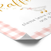 Silly Goose Pink Gingham Diaper Raffle  Poster (Hoek)