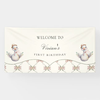 Silly Goose Preppy Bow Baby Shower Spandoek