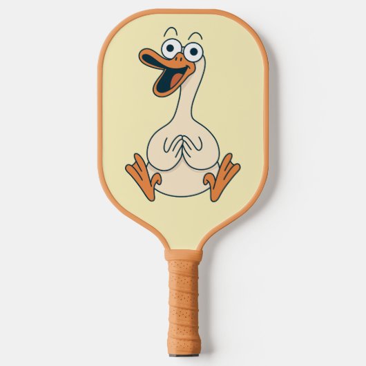 Silly Goose, Quirky, Funny Cartoon Goose Pickleball Paddle (Voorkant)