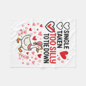 Silly Goose Romantic Status Funny Love Life Dating Fleece Deken (Voorkant (Horizontaal))