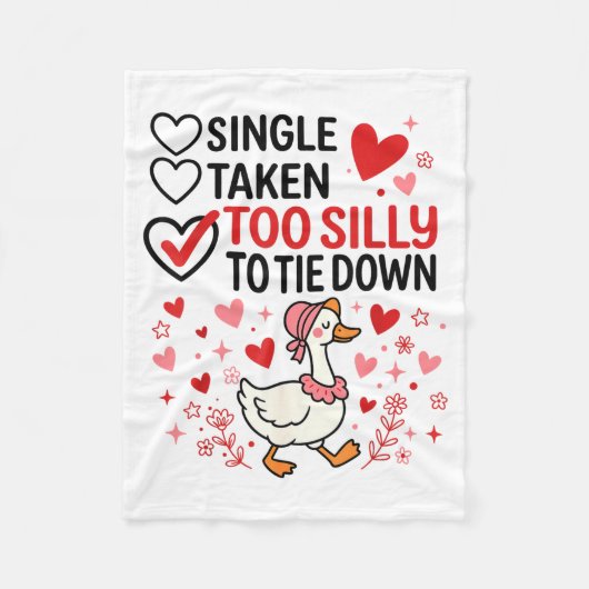Silly Goose Romantic Status Funny Love Life Dating Fleece Deken (Voorkant)