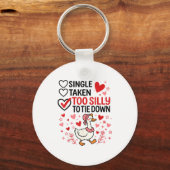 Silly Goose Romantic Status Funny Love Life Dating Sleutelhanger (Voorkant)