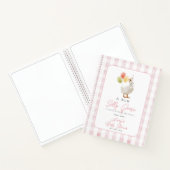 Silly Goose Rose En vichy Baby shower Livre d'invi (Intérieur)