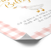Silly Goose Roze Gingham Buik Maat Spel Bord Poster (Hoek)
