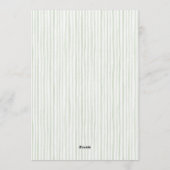 Silly Goose Sage Green Baby Shower Kaart (Achterkant)