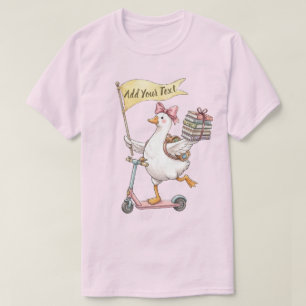 Silly Goose Scooter Aangepast voor terug naar scho T-shirt