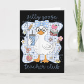 Silly Goose Teacher Club Back To School Funny Firs Kaart (Voorkant)