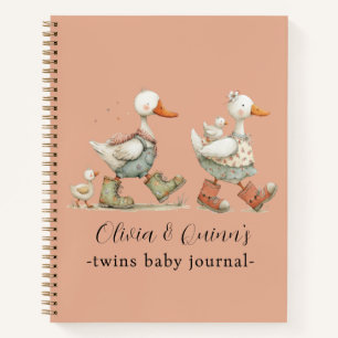Silly Goose Twins Baby Baby Journaal Notitieboek