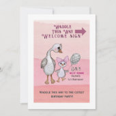 Silly Goose| Waddle This Way Welcome Sign Kaart (Voorkant)