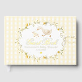 Silly Goose Yellow Gingham Whimsical Baby Shower (Recto)