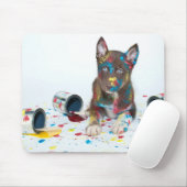 Silly Husky Puppy got into Paint Buckets Muismat (Met muis)