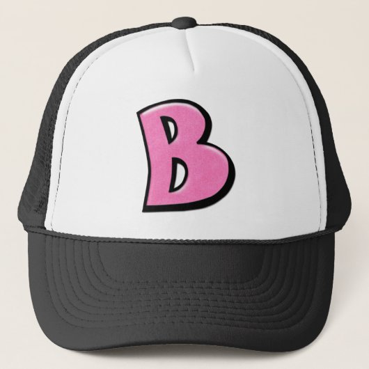 Silly Letters B Casquette rose (Devant)