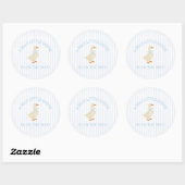 Silly Little Goose Baby Shower  Ronde Sticker (Vel)