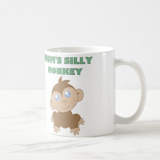 Silly Monkey - Blanc 11 oz Classique Mug Blanc (Droite)