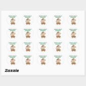 Silly Monkey - Sticker rond classique, brillant (Feuille)