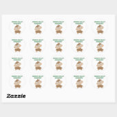 Silly Monkey - Sticker rond classique, brillant (Feuille)