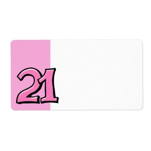 Silly Numéro 21 Étiquette de adresse rose (Devant)