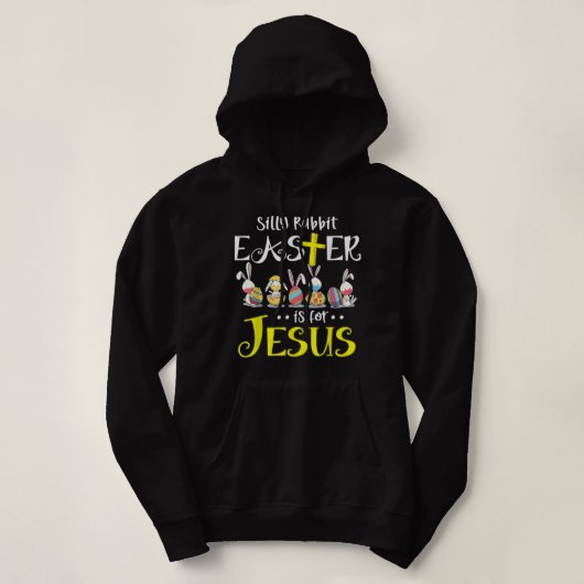 Silly Rabbit Easter Is for Jesus Bunny Face Mask Q Hoodie (Design voorkant)