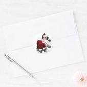 Silly Santa Goose - A Web Footed Christmas Ronde Sticker (Envelop)