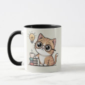 Silly Smart Cat Mug Mok (Links)