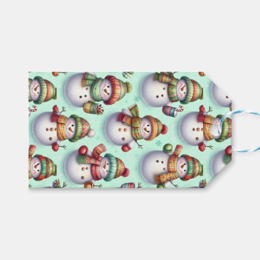 Silly Snowmen Cadeaulabel (Voorkant (Horizontaal))