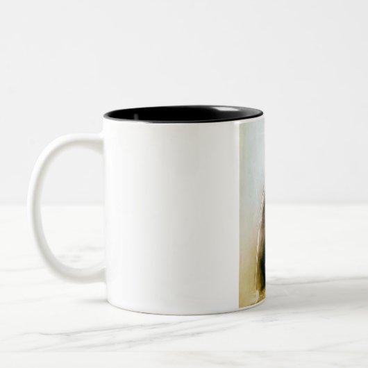 Silmarillion Fingolfin en Morgoth scene Tweekleurige Koffiemok (Links)