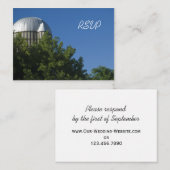 Silo en Blue Sky Boerderij Bruiloft RSVP Respons K Informatiekaartje (Voorkant / Achterkant)