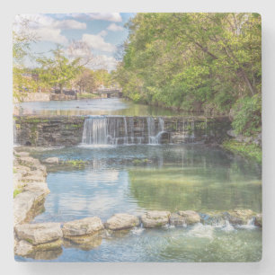 Siloam Springs Sager Creek Waterfall Stone Onderze Stenen Onderzetter