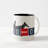 Silohuette Mug de l'âge rétro Trident Jet (Devant droit)