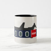 Silohuette Mug de l'âge rétro Trident Jet (Centre)