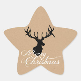 Silouette Herten Kerst stickers