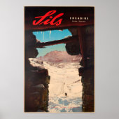 Sils, Engadine, Zwitserland,Ski-Poster Poster (Voorkant)