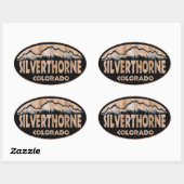 Silthinorne Colorado houten teken ovale stickers (Vel)