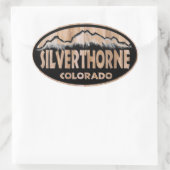 Silthinorne Colorado houten teken ovale stickers (Tas)