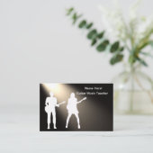 Siluhette de guitare pour Carte de visite matte st (Debout devant)