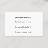 Siluhette de guitare pour Carte de visite matte st (Dos)