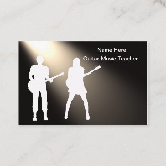 Siluhette de guitare pour Carte de visite matte st (Devant)