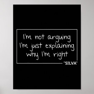Silva Cadeau Citaat Gepersonaliseerde Naam Grappig Poster