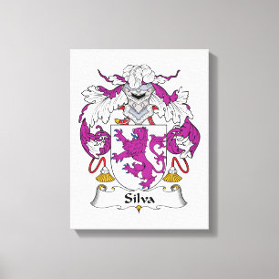 Silva Family Crest Canvas Afdruk