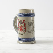 Silva mantel op een stein bierpul (Voorkant links)